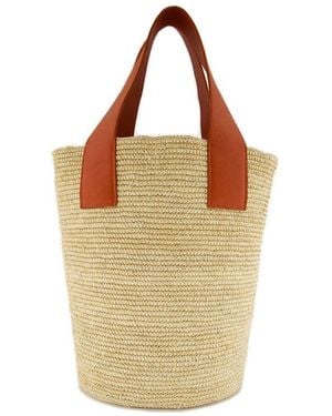 Sensi Studio Tall Canasta Top Handle Bag - Brown