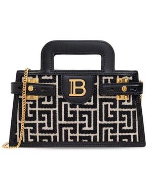 Balmain B-Buzz Small Top Handle Bag - Black