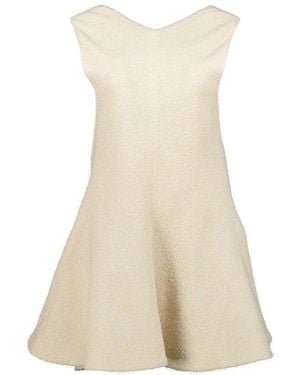 Khaite V-Back Midi Dress - Natural