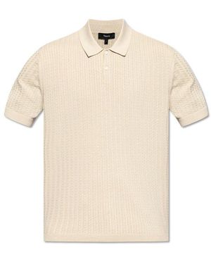 Theory Knitted Polo - Natural