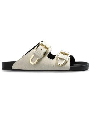 IRO Billie Double-Buckle Sandals - Black