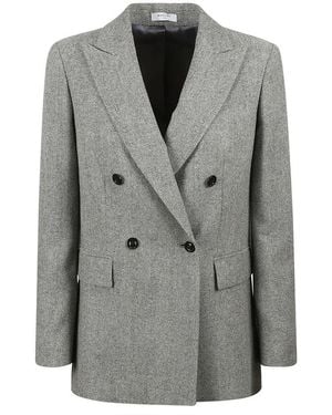 Boglioli Double-Breasted Blazer Jacket - Gray