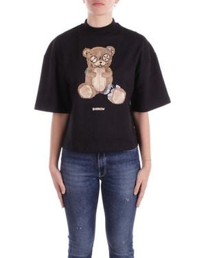 Barrow Bear-Print Crewneck T-Shirt - Black
