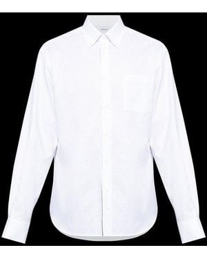 Ferragamo Logo Jacquard Long-Sleeved Shirt - Black