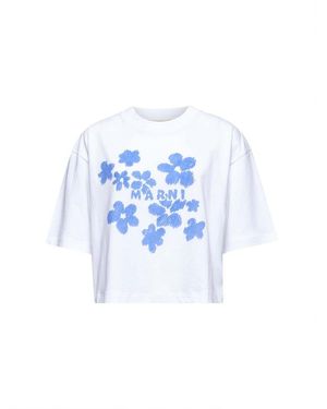 Marni Daisy Garden Printed Jersey T-Shirt in Blue | Lyst