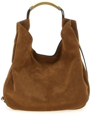 Moschino Handle Me Medium Shoulder Bag - Brown