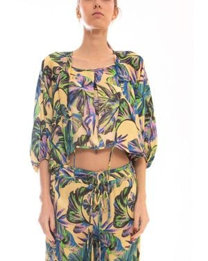 Pinko Graphic Print Blouse - Grey