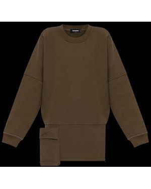 DSquared² Pocket Detailed Long Sleeved Dress - Black