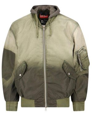 Diesel green bomber jacket deals