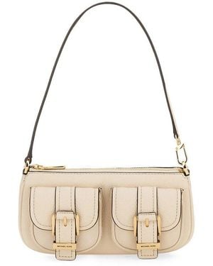 MICHAEL Michael Kors Zoe Buckle Detailed Shoulder Bag - Metallic