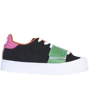 Gcds Logo Strap Panelled Trainers - Green