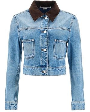 Stella McCartney Cropped Denim Jacket For - Blue