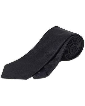 Emporio Armani Logo Patch Tie - Blue