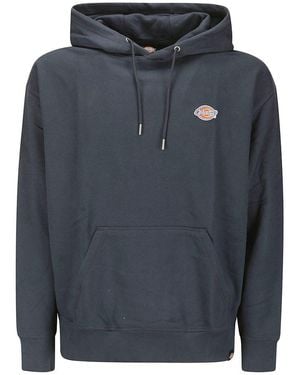 Dickies Logo Patch Drawstring Hoodie - Gray