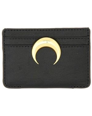 Marine Serre Moon Charm Card Holder - Black