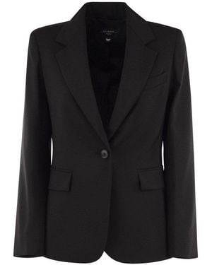 Weekend by Maxmara Lamine Single-Breasted Tailored Blazer - Black