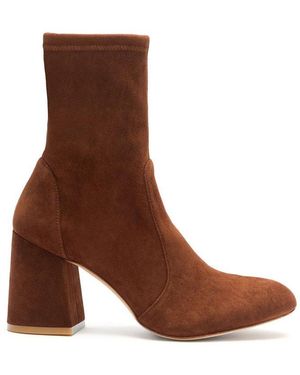 Stuart Weitzman Flareblock Stretch Boots - Brown