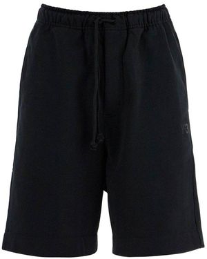 Y-3 French Terry Cutline Shorts in Black for Men | Lyst