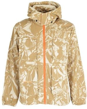 Aries Printed Hooded Zip-Up Jacket - Metallic