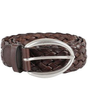 Orciani Masculine Braided Belt - Brown