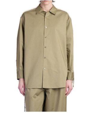DARKPARK Keanu Tech Satin Rouche Shirt - Natural