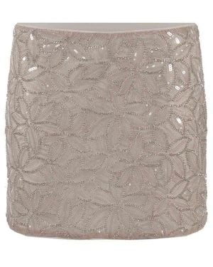 ROTATE BIRGER CHRISTENSEN Sequin Mini Skirt - Grey
