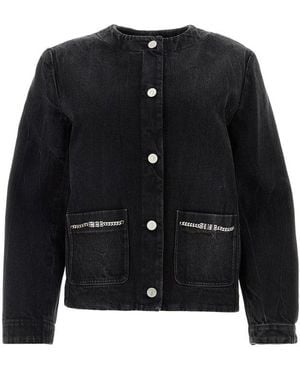 Givenchy Denim Jacket With 4G Chains - Black
