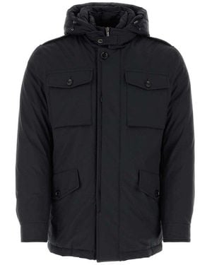 Moorer Isac-ads Hooded Jacket - Black