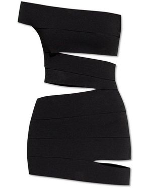 DSquared² Stretch Knit Bandage Dress in Black | Lyst