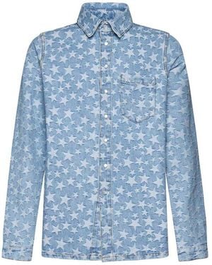 ERL Star Pattern Long Sleeve Shirt - Blue