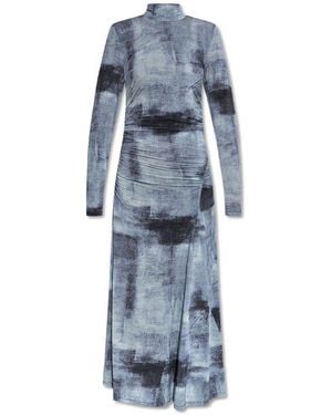 Gestuz Abstract Print Maxi Dress - Blue