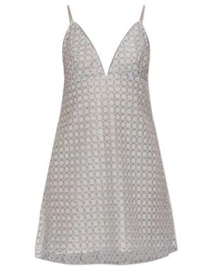ROTATE BIRGER CHRISTENSEN Dress With Shimmering Appliqués - Grey