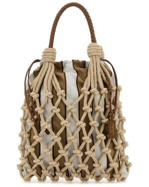 Prada Logo Net Tote Bag - Multicolor