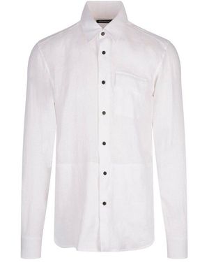 Kiton Long-Sleeved Straight-Hem Shirt - Blue