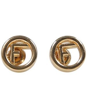 Fendi F Is Earrings - Metallic