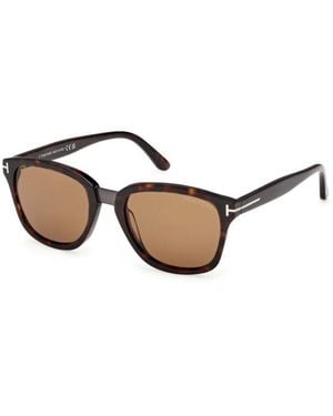 Tom Ford Square Frame Sunglasses - Brown