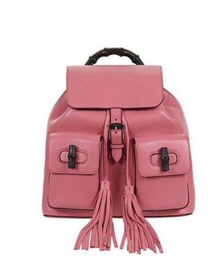 Gucci Tassel Detailed Backpack - Pink