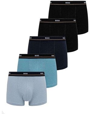 BOSS 5-Pack Logo-Waistband Boxers - Black