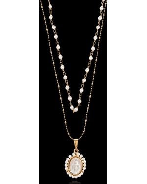 DSquared² Pendant Bead Necklace - Black