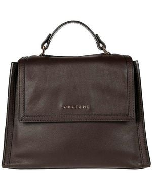 Orciani Sveva Logo Lettering Small Handbag - Brown
