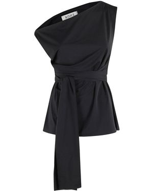 Rohe Off Shoulder Wrap Top - Black
