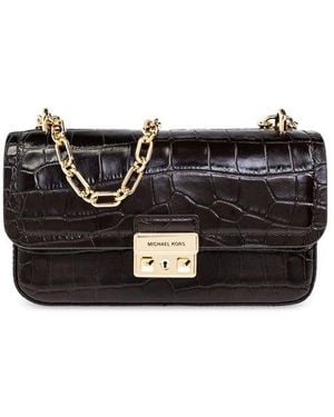 MICHAEL Michael Kors Tribeca Small Embossed Crossbody Bag - Black