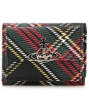 Vivienne Westwood Orb Plaque Small Flap Purse - Black