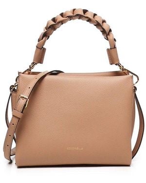 Coccinelle Boheme Zipped Small Tote Bag - Brown