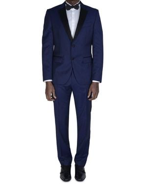 BOSS Single-Breasted Tailored Suit - Blue