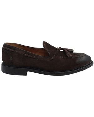 Green George Round Toe Flat Shoes - Black