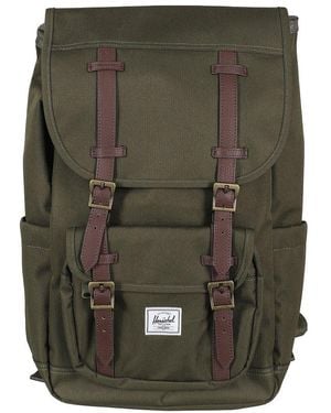 Herschel Supply Co. Little America Mid Logo Patch Backpack - Green