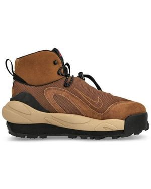 Nike Magmascape X Sacai Pecan Logo Embossed Trainers - Brown