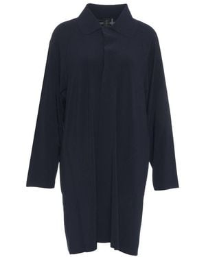 Norma Kamali Collared Open-Front Coat - Blue