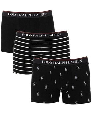 Polo Ralph Lauren Triple-Pack Logo Band Trunks - Black